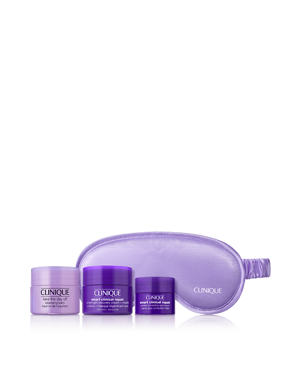 Night Routine Mini Kit, Σετ για την περιποίηση της επιδερμίδας τη νύχτα με αγαπημένο προϊόν ντεμακιγιάζ και δύο προϊόντα αντιγήρανσης.